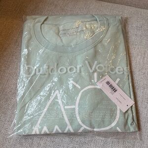 Aspen Outdoor Voices Light Green Graphic Long Sleeve Tee - L